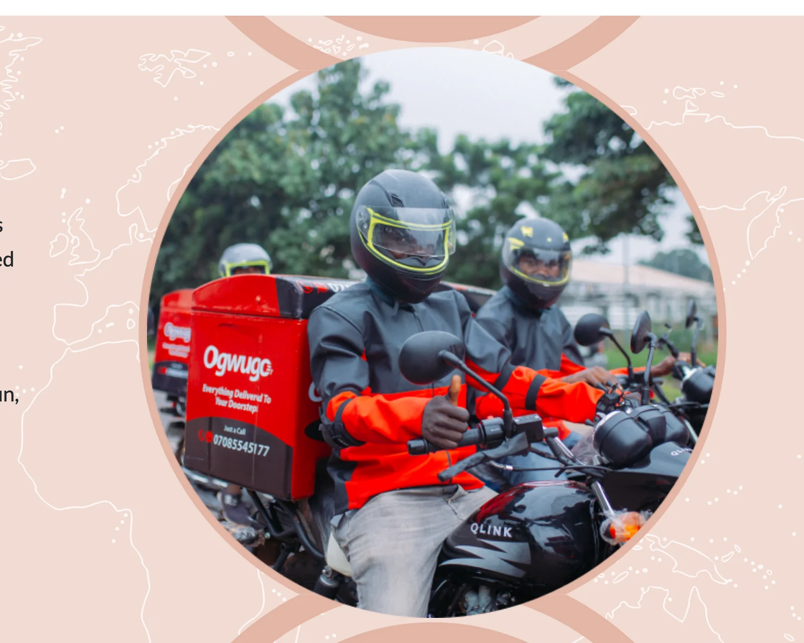 O-pilots: the trained rider network that carries every Ogwugo order.